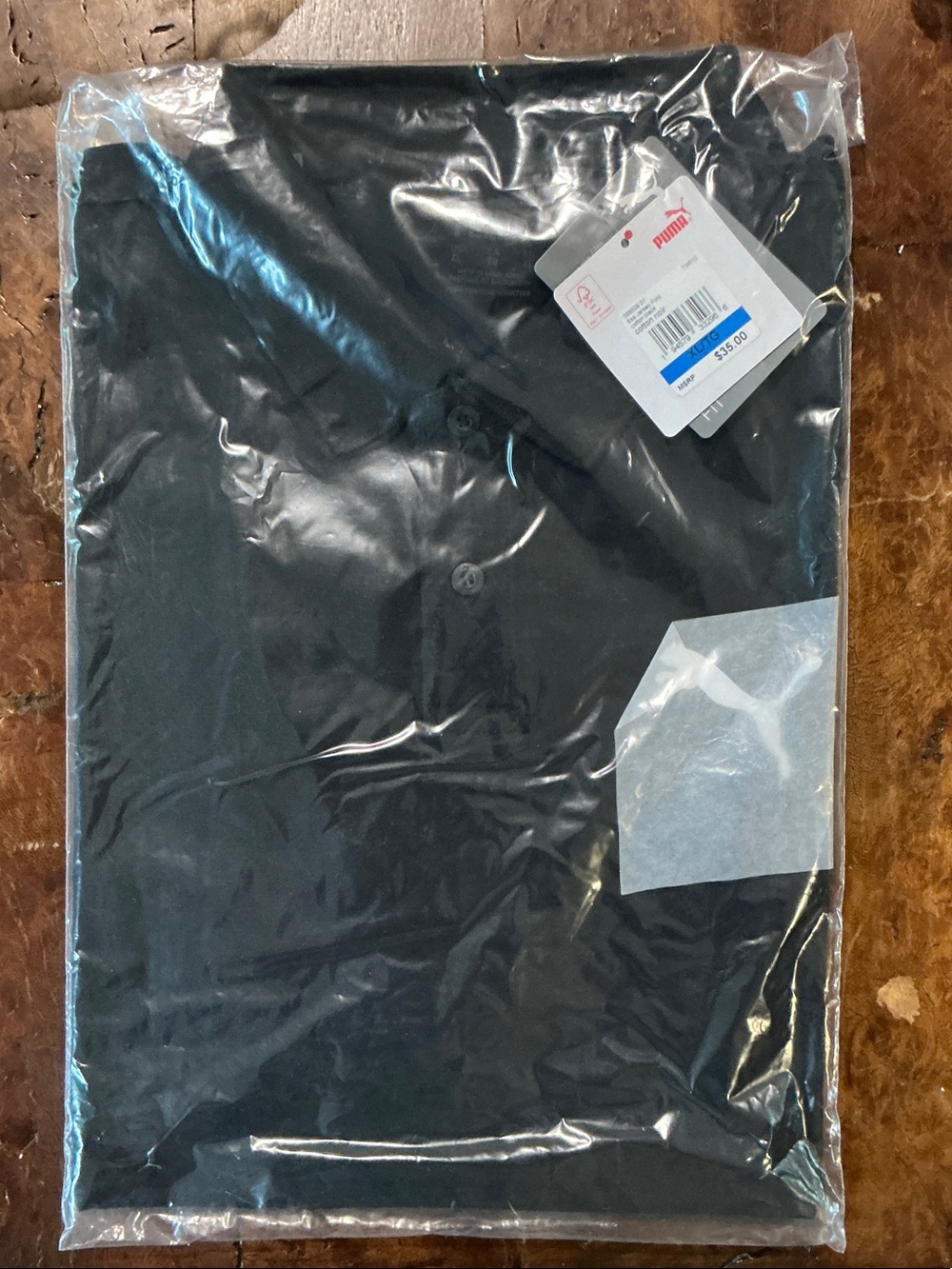 Puma Black Cotton Jersey Polo